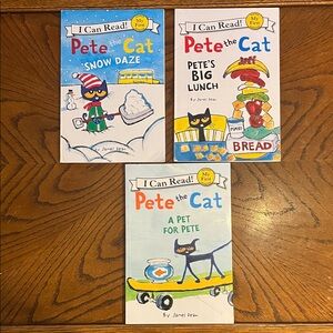 Pete the Cat kids books | set of 3 I Can Read! | level My First shared reading